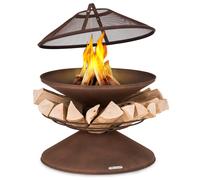 Blumfeldt Aguilera 65cm Low Fire Pit with Grill Rust