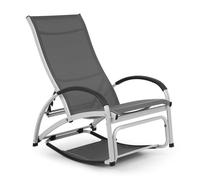 Beverly Wood Sun Lounger Rocking Chair Aluminium Grey