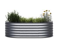 Blumfeldt Curvbox 150x60x43 cm Raised Bed Silver