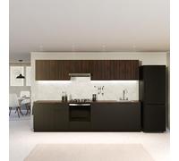 Blumfeldt Dishwasher Cabinet - Seamless Kitchen Unit Integration with 30mm MDF Worktop, Melamine-Coated Surface, Sustainable Wood, Black-Walnut Finish