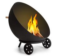 Blumfeldt Fireball 66cm Low Fire Pit with Grill Black