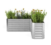 Blumfeldt Flexgrow 160x160x60 cm Raised Bed Silver