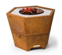 Blumfeldt Hekla 60cm Low Fire Pit with Grill Rust