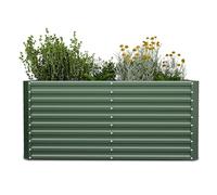 blumfeldt High Grow Straight Raised Garden Bed, Ergonomic 1800L Planter in Weatherproof Galvalume Steel for Flowers, Herbs & Vegetables - Rust-Resistant Metal Design with Open Base & Easy Assembly