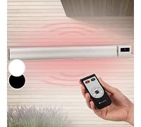 Blumfeldt Infrared Heater, 2400W Enclosed Electric Patio Heater, Remote Control, Timer, LED Display, IP44 Terrace Outdoor Heater for Garden and Home, CO2-Free Energy Efficient Garden Heaters Outdoors