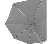 blumfeldt Large Garden Parasol Umbrella, Overhanging Parasol, Solar Panel & RGB LEDs, Outdoor Sun For Garden Patio, UV & Waterproof Parasols, Angle/Height Adjustable Umbrellas w/o Base