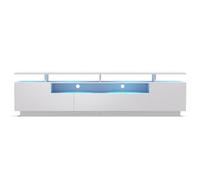 blumfeldt LED TV Stand Unit, 195 cm Modern TV Units for Living Room with Multi-Colour LEDs, Low TV Cabinet, Wide TV Media Units with Storage, Large TV Stand Cabinet for Bedroom, Entertainment Room