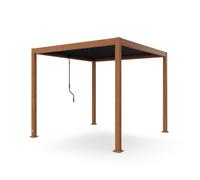 Blumfeldt LuminaHaven 3x3m Louvered Pergola Wood Effect