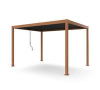 Blumfeldt LuminaHaven 3x4m Louvered Pergola Wood Effect