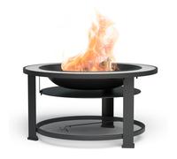 Blumfeldt Merano 80cm Low Fire Pit with Grill Light Gray