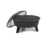 Blumfeldt Nolana 71cm Low Fire Pit with Grill Black