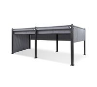 Blumfeldt Pantheon Cortina 3x6m Pergola with Side Panel Gray