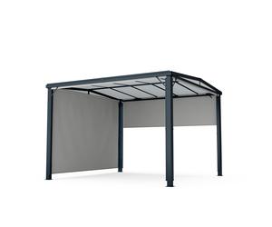 Blumfeldt Pantheon Cortina Solid Sky pergola 3x3