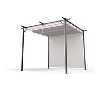 Blumfeldt Pantheon Robust 3x3m Pergola with Side Panel Cream