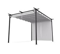 Blumfeldt Pantheon Robust 3x4m Pergola with Side Panel Cream