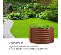 Blumfeldt Rondabox 100x100x57 cm Raised Bed Rust effect