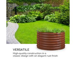 Blumfeldt Rondabox 100x100x57 cm Raised Bed Rust effect