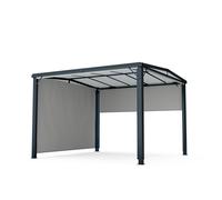 Blumfeldt Solid Sky 3x3m Pergola with Side Panel Light Gray