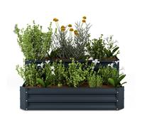 Blumfeldt Terrabox 120x90x50 cm Two Tier Raised Bed Anthracite