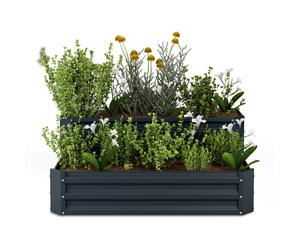 Blumfeldt Terrabox 120x90x50 cm Two Tier Raised Bed Anthracite