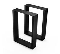 blumfeldt UrbanFodge U Table Legs - Square Steel Design, Black Matte Finish, 30x12x43 cm, 200 kg Load Capacity, Ideal for DIY Coffee Tables & Benches, Easy Assembly