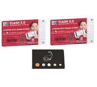 Blumie Shop Set of 2 32 FlashCards 75 x 125 mm Small Squares Question and Answer Cards + 1 Adhesive Index