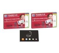 Blumie Shop Set of 2 Blocks of 32 FlashCards 75 x 125 mm Question and Answer Cards 64 Ruled Coloured Frames + 1 Adhesive Index