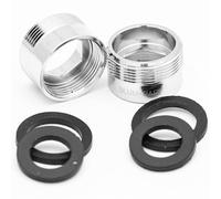 BLUMKRAFT F19 - M22 Solid Metal Silver Brass Tap Adaptor 19mm Female 22mm Male (F19-M22 / M22-F19)