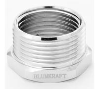 BLUMKRAFT Set of 5 Metal Adapters PG-Metric PG16 Male to M20 x 1.5 Female (PG16-M20) Nickel-Plated Brass
