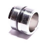 BLUMKRAFT Tap Reduction Adapter M21.5-M22 Compatible with Neoperl 50505194, caché JR and Grohe. Chrome-Plated Brass (M21.5 x 1 to M22 x 1)