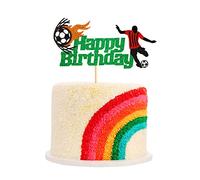 Blumomon 1 Pack Soccer Cake Topper Decorations Football Cupcake Topper Football Player Cake Decorations for Soccer Theme Man Boy Girl Birthday Cake Decoration Supplies