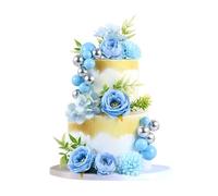 Blumomon 1Set Artificial Flowers Fake Flowers Cake Topper DIY Cake Decoration Birthday Party Baby Shower Be Engaged Party Decorations Supplie