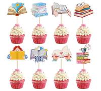 Blumomon 32pcs Welcome Back To School Cupcake Toppers Welcome The First Day Of School Cupcake Decorations School Theme Party Cake Decorations Classroom Cake Topper Supplies