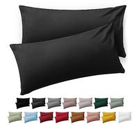 Blumtal Anthracite Pillow Cases 2 Pack - Soft Brushed Microfibre Pillowcase with Envelope Closure, 50 x 80 cm