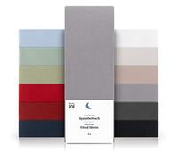 Blumtal Basics Brushed Microfibre King Size Fitted Sheets - Super Soft Bed Sheets, Suitable for Mattresses With a Height up to 25 cm, Grey