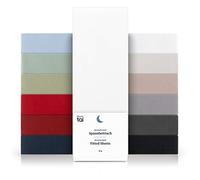 Blumtal Basics Brushed Microfibre Small Double Fitted Sheet - Super Soft Bed Sheets, Suitable for Mattresses With a Height up to 25 cm, White