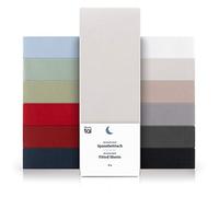 Blumtal Basics Brushed Microfibre Small Double Fitted Sheet - Super Soft Bed Sheets, Suitable for Mattresses With a Height up to 25 cm, Moonlight Grey