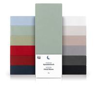 Blumtal Basics Brushed Microfibre Super King Fitted Sheet 2 Pack - Super Soft Bed Sheets, Suitable for Mattresses With a Height up to 25 cm, Summer Green