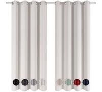 Blumtal Blackout Curtains - Set of 2 Eyelet Curtains - Easy Installation, Maximum Protection, Black Out for Bed and Living Room, Moonlight Grey, 132 x 160 cm (52″ x 63″)