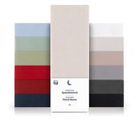 Blumtal Brushed Microfibre Fitted Sheets 90 x 200 cm - Super Soft Fitted Sheet, Suitable for mattresses with a height up to 25 cm, Ivory