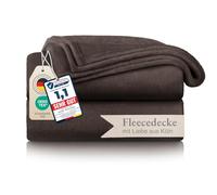 Blumtal Cosy Fleece Blanket - Super Fluffy and Thick Throws for sofas, Dark Brown Throw Blanket - Double Size, 200 x 150 cm