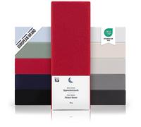 Blumtal Premium 2 Pack Super King Fitted Sheet - Super Soft Cotton Jersey - Red, Superking Size (180 x 200 x 30 cm)
