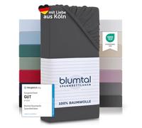 Blumtal Premium Super King Fitted Sheet - Super Soft Cotton Jersey - Anthracite, Superking Size (180 x 200 x 30 cm)