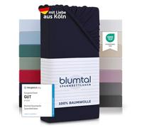 Blumtal Premium Super King Fitted Sheet - Super Soft Cotton Jersey - Dark Ocean Blue, Superking Size (180 x 200 x 30 cm)