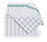 Blumtal Premium Tea Towels for Kitchen - Set of 10 Kitchen Towels, High-Absorbent, 100% Cotton, green checked, 50x70cm
