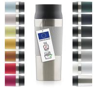 Blumtal Travel Mug Classic, Coffee Cup, Leakproof to go Mug, Hours of Insulation for Hot and Cold Beverages, with Practical Quick Press Closure, 350ml, Grey