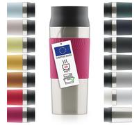 Blumtal Travel Mug Classic, Coffee Cup, Leakproof to go Mug, Hours of Insulation for Hot and Cold Beverages, with Practical Quick Press Closure, 350ml, Berry - Pink