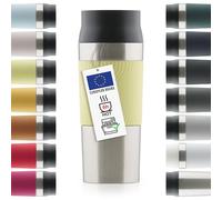 Blumtal Travel Mug Classic, Coffee Cup, Leakproof to go Mug, Hours of Insulation for Hot and Cold Beverages, with Practical Quick Press Closure, 500ml, New Yellow