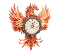 Blumuze 3D Puzzle Clock, 3D Wooden Jigsaw Puzzles for Adults Kids, DIY 3D Puzzle Wall Clock Birthday Gifts for Women Men, Best Friends, Present for Lover on Christmas (Fire Phoenix)