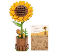 Blumuze 3D Wooden Puzzles, Wooden Flower Bouquet for Adults,3D Jigsaw Puzzle Flowers Gifts for Women Mum Friend on Her Birthday, Christmas, Valentine's Day, Mother's Day, Wedding (Sunflower)